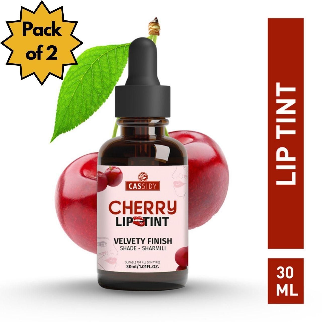 CASSIDY Cherry LipTint for Long-Lasting Color 30 ml Pack of 2