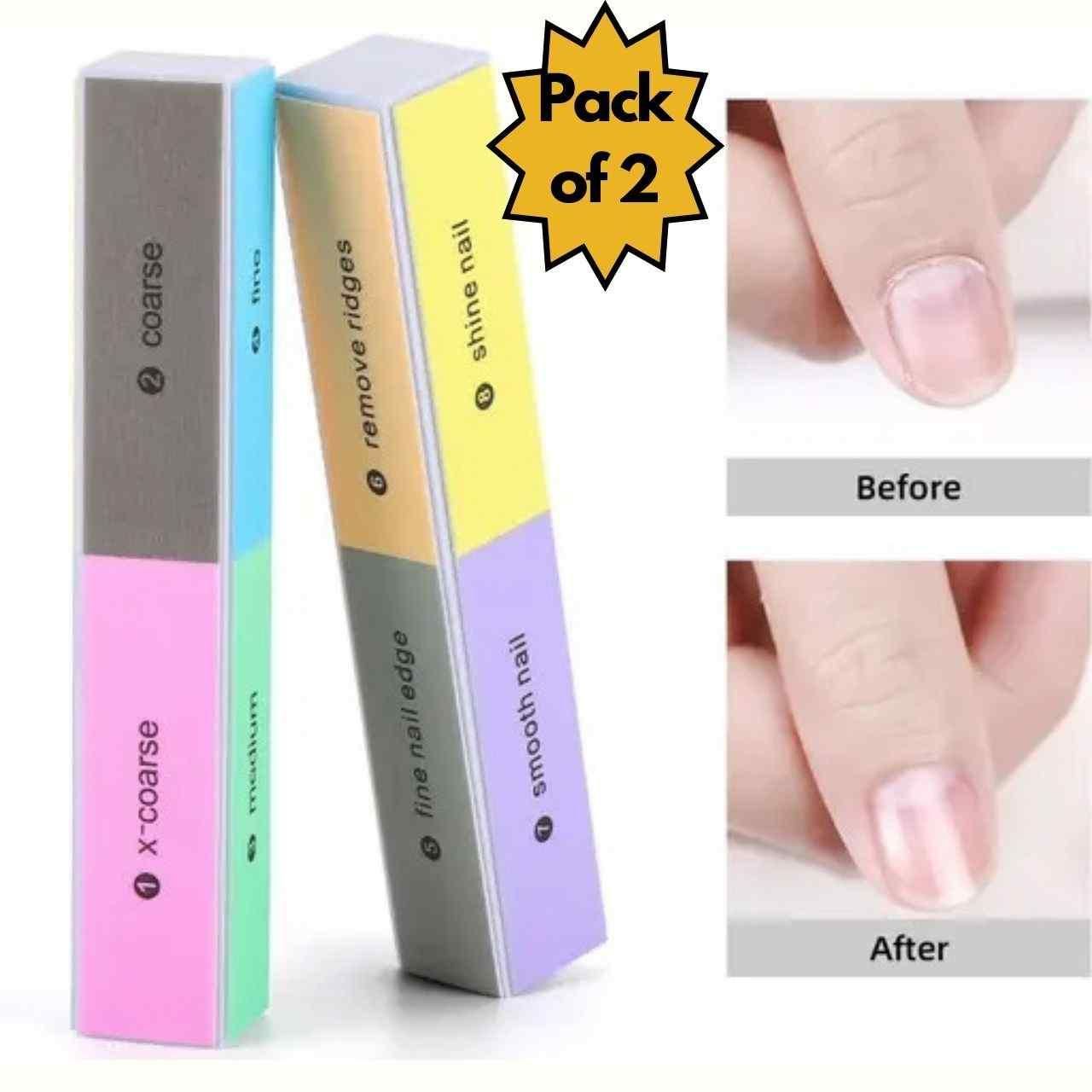 Nail Files for Natural and Acrylic Nails (Multicolor)